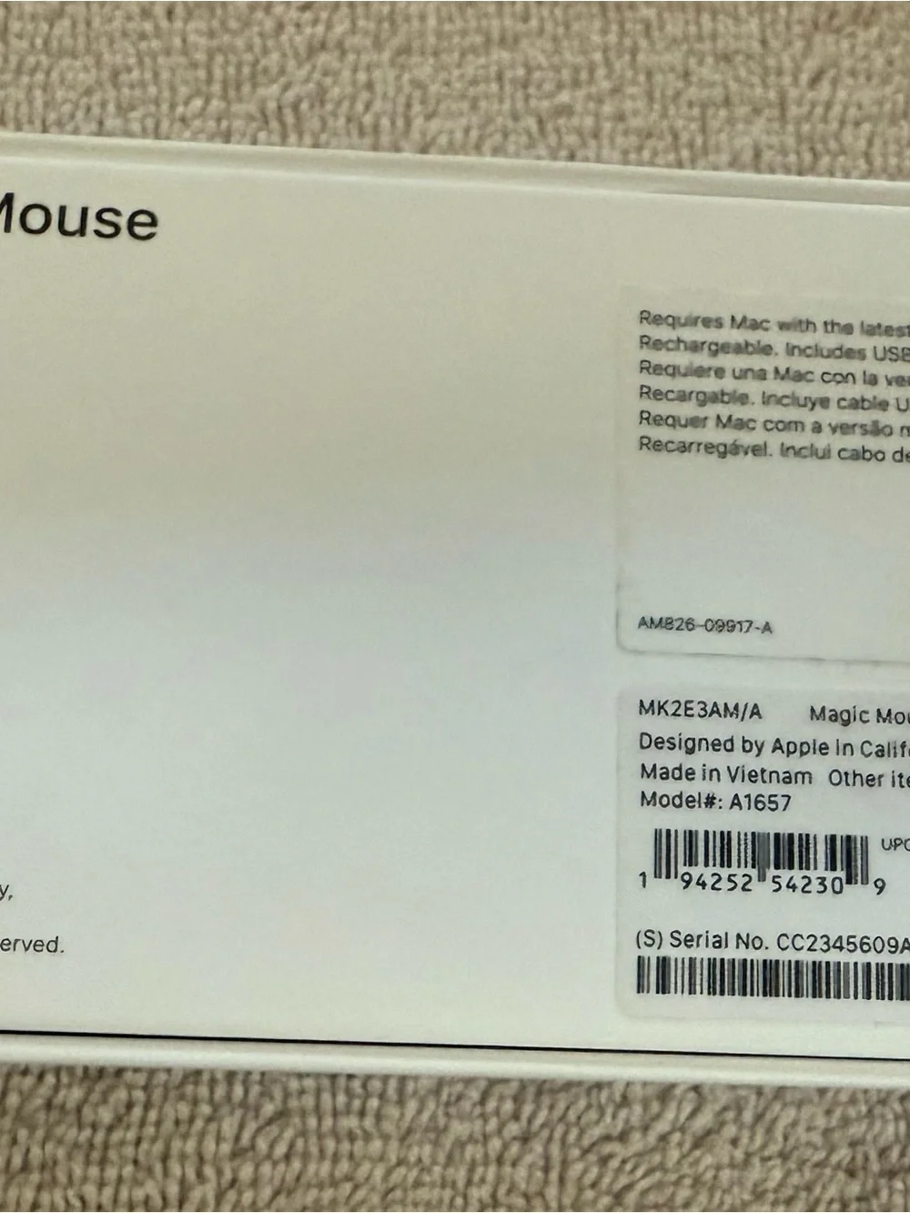Apple Magic Mouse — White Surface